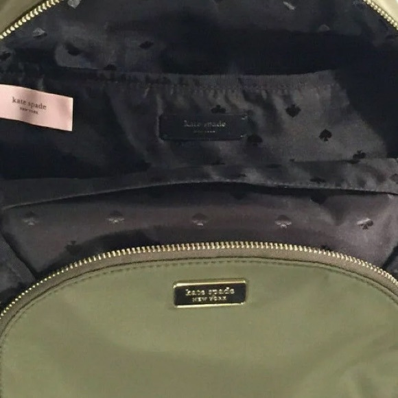 KATE SPADE , Large Nylon Backpack Laptop Green - Picture 7 of 8